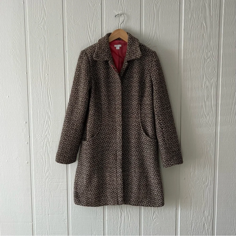 Apt. 9 Patterned Coat with Pink Lining - Picture 2 of 5